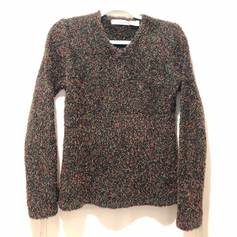 Victoria Jones V-Neck Sweater Sz S